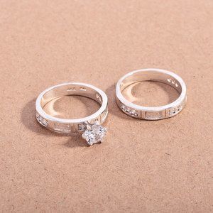 Sterling 925 CZ Wedding Set